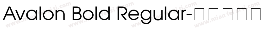 Avalon Bold Regular字体转换